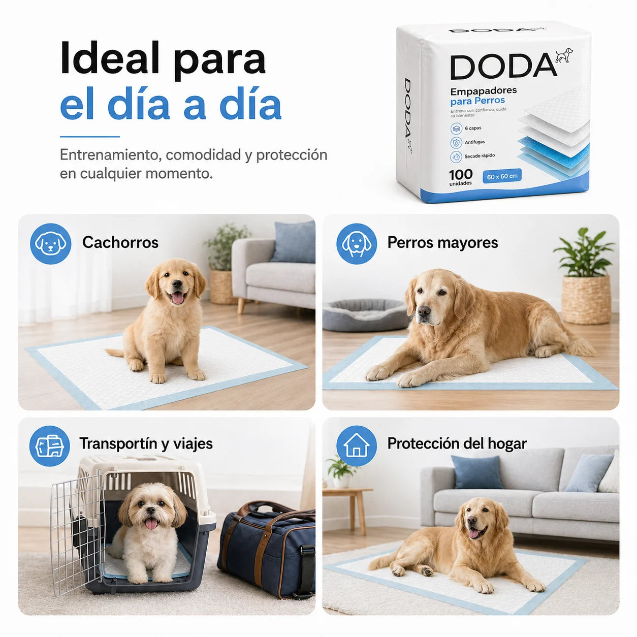 Empapadores para mascotas - 100u