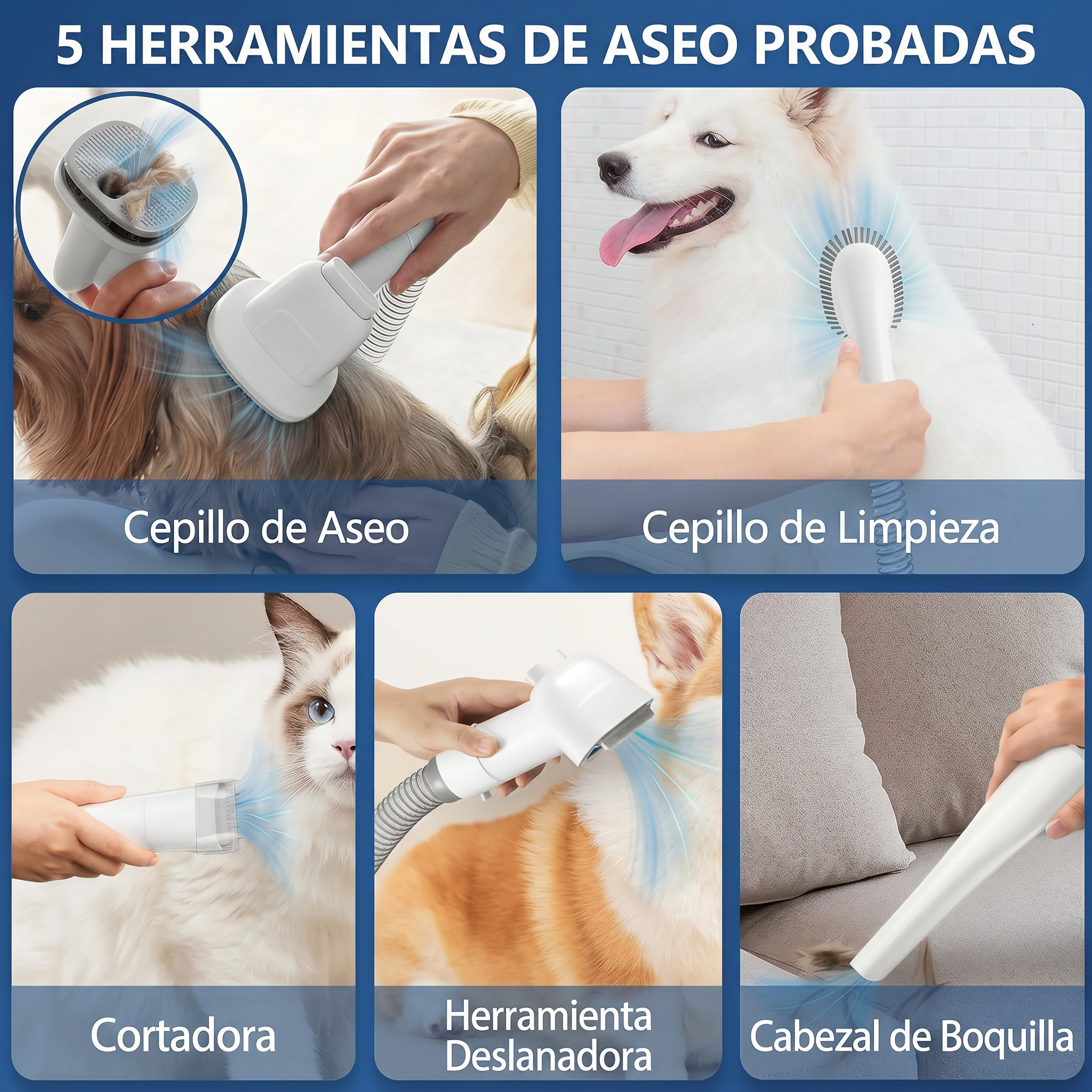 Removedor eléctrico de pelo para mascotas