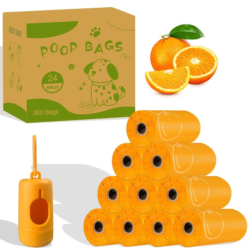 Bolsas biodegradable con olor a naranja